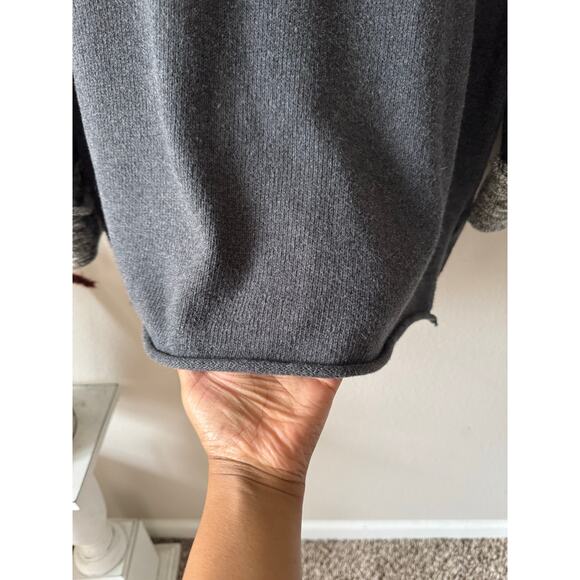 PURE Knits Handknit Lagenlook Artsy Long Sweater Cardigan Pearl Big Buttons Sz L - Picture 12 of 13